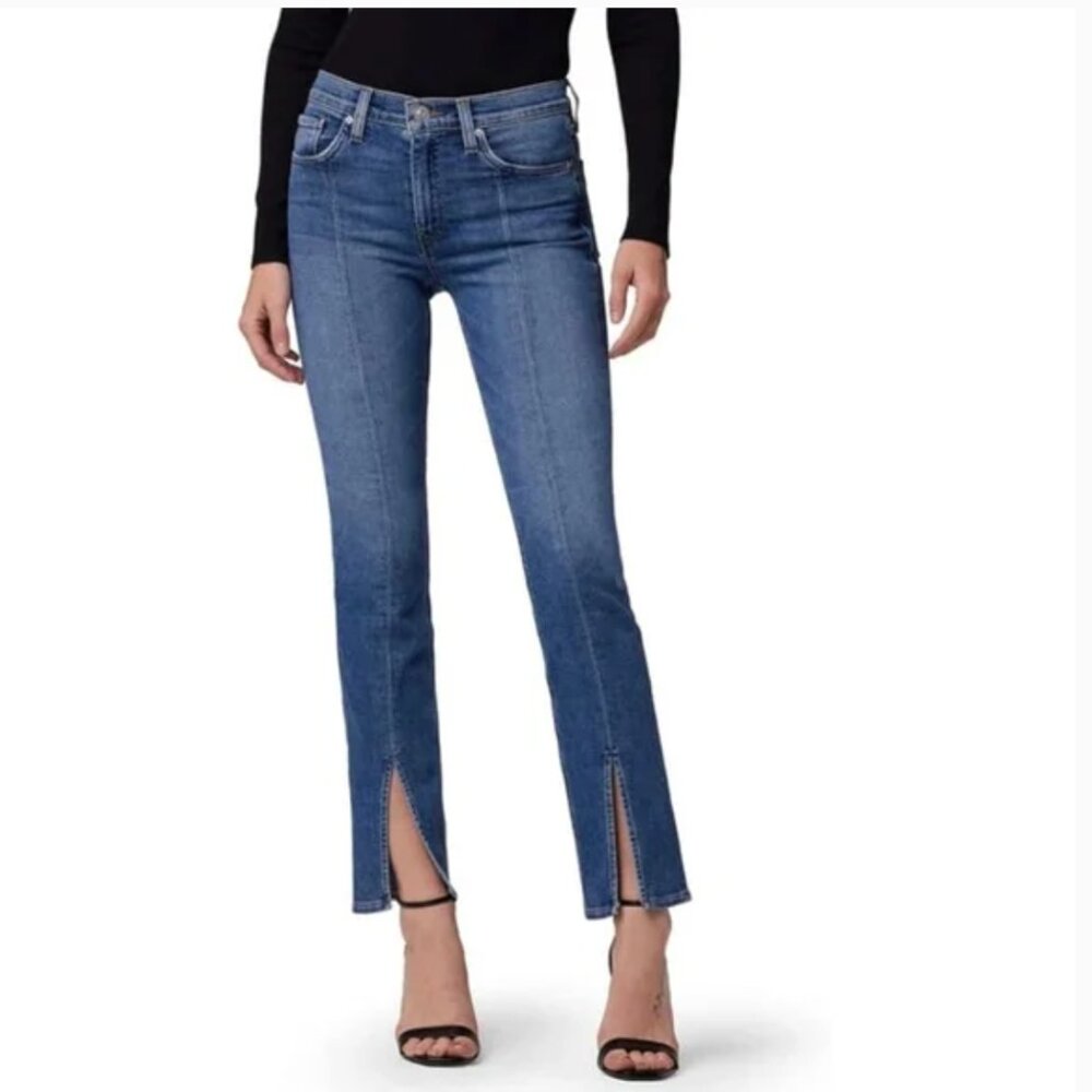 Hudson‎ Barbara Straight Split Hem High Rise Jeans Size 30